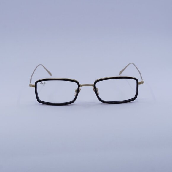 Maui Jim MJO2421 16B Eyeglasses Black/Gold 49mm Rectangle Frame - Picture 3 of 10
